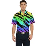 Rainbow Tiger Men s Short Sleeve Pocket Shirt 