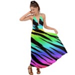 Rainbow Tiger Backless Maxi Beach Dress