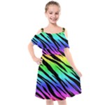 Rainbow Tiger Kids  Cut Out Shoulders Chiffon Dress