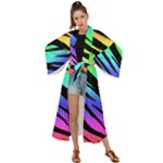 Rainbow Tiger Maxi Kimono