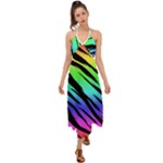 Rainbow Tiger Halter Tie Back Dress 