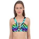 Rainbow Tiger Cage Up Bikini Top