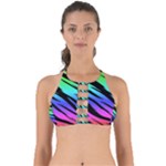 Rainbow Tiger Perfectly Cut Out Bikini Top