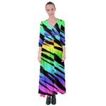 Rainbow Tiger Button Up Maxi Dress