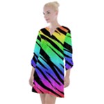 Rainbow Tiger Open Neck Shift Dress
