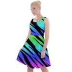 Rainbow Tiger Knee Length Skater Dress