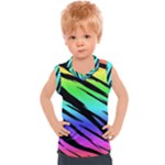 Rainbow Tiger Kids  Sport Tank Top