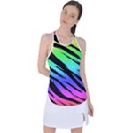 Rainbow Tiger Racer Back Mesh Tank Top