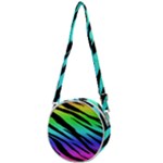 Rainbow Tiger Crossbody Circle Bag