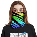 Rainbow Tiger Face Covering Bandana (Two Sides)