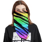 Rainbow Tiger Face Covering Bandana (Triangle)
