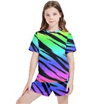 Rainbow Tiger Kids  Tee and Sports Shorts Set