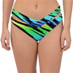 Rainbow Tiger Double Strap Halter Bikini Bottom