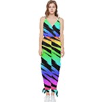 Rainbow Tiger Sleeveless Tie Ankle Jumpsuit