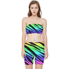 Stretch Shorts and Tube Top Set 