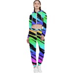 Rainbow Tiger Cropped Zip Up Lounge Set