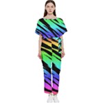 Rainbow Tiger Batwing Lightweight Jumpsuit