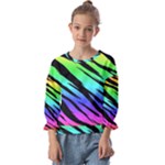 Rainbow Tiger Kids  Cuff Sleeve Top