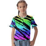 Rainbow Tiger Kids  Cuff Sleeve Scrunch Bottom Tee