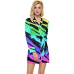 Rainbow Tiger Long Sleeve Satin Robe