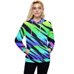 Rainbow Tiger Women s Lightweight Drawstring Hoodie