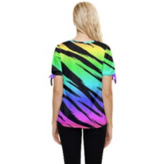 Bow Sleeve Button Up Top 