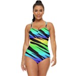 Rainbow Tiger Retro Full Coverage Swimsuit