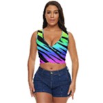 Rainbow Tiger Women s Sleeveless Wrap Top