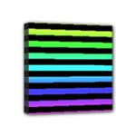 Rainbow Stripes Mini Canvas 4  x 4  (Stretched)