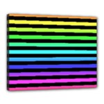 Rainbow Stripes Canvas 20  x 16  (Stretched)