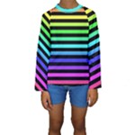 Rainbow Stripes Kids  Long Sleeve Swimwear