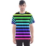 Rainbow Stripes Men s Sport Mesh Tee