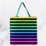 Rainbow Stripes Grocery Tote Bag