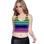 Rainbow Stripes Racer Back Crop Top