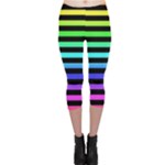 Rainbow Stripes Capri Leggings 