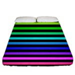 Rainbow Stripes Fitted Sheet (California King Size)