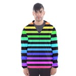 Rainbow Stripes Men s Hooded Windbreaker
