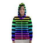 Rainbow Stripes Women s Hooded Windbreaker