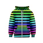 Rainbow Stripes Kids  Zipper Hoodie