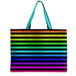 Rainbow Stripes Zipper Mini Tote Bag