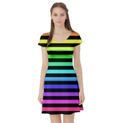 Short Sleeve Skater Dress Front Short Sleeve Skater Dress Front