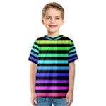 Rainbow Stripes Kids  Sport Mesh Tee
