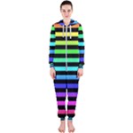 Rainbow Stripes Hooded Jumpsuit (Ladies) 