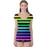 Rainbow Stripes Boyleg Leotard 