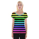 Rainbow Stripes Cap Sleeve Top