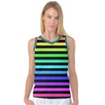 Rainbow Stripes Women s Basketball Tank Top