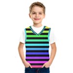Rainbow Stripes Kids  Basketball Tank Top
