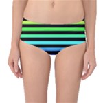 Rainbow Stripes Mid-Waist Bikini Bottoms