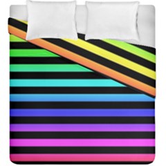 Rainbow Stripes Duvet Cover Double Side (King Size) from ArtsNow.com