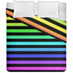 Rainbow Stripes Duvet Cover Double Side (California King Size)
